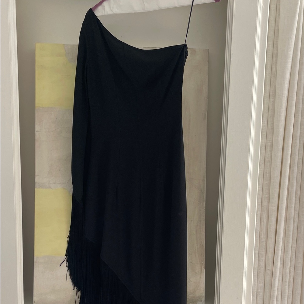 Black Fringe asymmetric dress by Taller Marmo size 40 - Picture 6 of 7